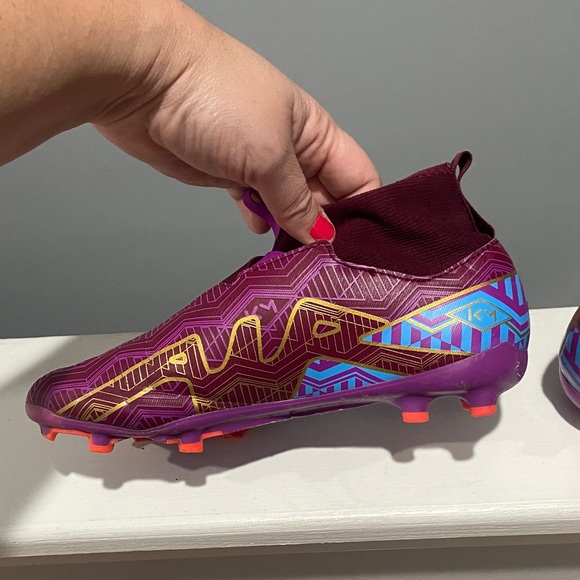 Nike Zoom Mercurial Cleats in Maroon and Gold Unisex Size 5 Soccer Cleats - Picture 8 of 14